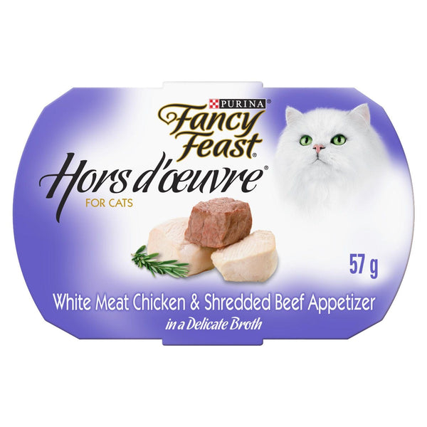 Fancy Feast Hors d Oeuvre White Meat Chicken Shredded Beef Appetizer Petland Canada