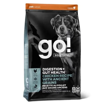 Go! Solutions Digestion + Gut Health, Chicken Recipe with Ancient Grains Dry Dog Food