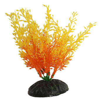 Fish Gear Orange & Yellow Wisteria Plastic Betta Plant (4")