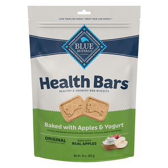 Blue Buffalo Co. BLUE Health Bars Natural Crunchy Dog Treats Biscuits; Apple & Yogurt