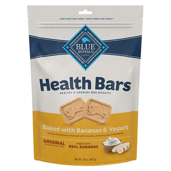 Blue Buffalo Co. BLUE Health Bars Natural Crunchy Dog Treats Biscuits; Banana & Yogurt