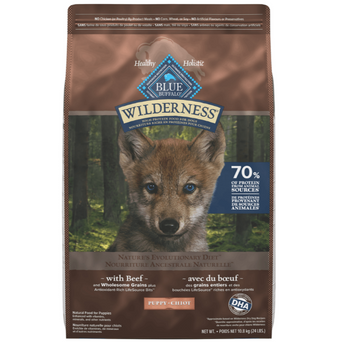Blue Buffalo Co. BLUE Wilderness Beef Recipe with Grains Dry Puppy Food