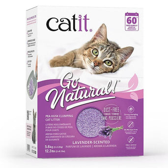 Catit Catit Go Natural! Pea Husk Lavender-Scented Clumping Cat Litter