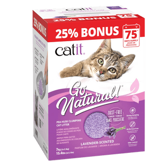 Catit Catit Go Natural! Pea Husk Lavender-Scented Clumping Cat Litter