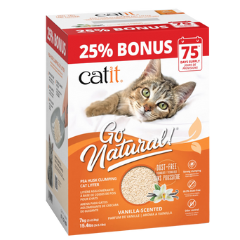 Catit Go Natural! Pea Husk Vanilla-Scented Clumping Cat Litter