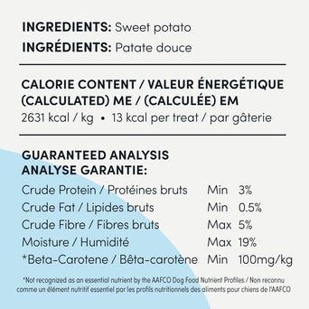 Crumps Crumps' naturals Sweet Potato Fries for Dogs (SPECIAL ORDER ITEM)