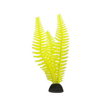 Fish Gear Fish Gear Glow Yellow Feather Algae Silicone Aquarium Plant