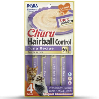 Inaba Foods Inc. Inaba Churu Hairball Control Tuna Recipe Creamy Purée Cat Treat