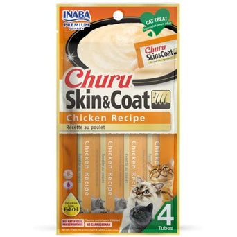 Inaba Foods Inc. Inaba Churu Skin & Coat Chicken Recipe Creamy Purée Cat Treat