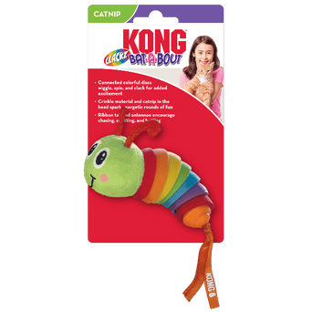 KONG KONG Bat-A-Bout Clackz Caterpillar Cat Toy