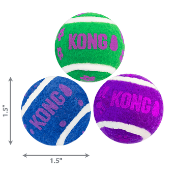 KONG KONG Cat Active Tennis Balls with Bells Cat Toy