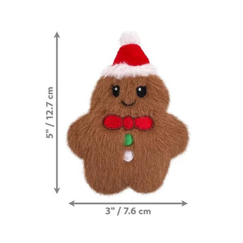 KONG KONG Holiday Snuzzles Mini Gingerbread Dog Toy