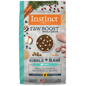 Nature's Variety Instinct Raw Boost Whole Grain Real Chicken & Brown Rice Puppy Recipe Dry Food, 4.5lb