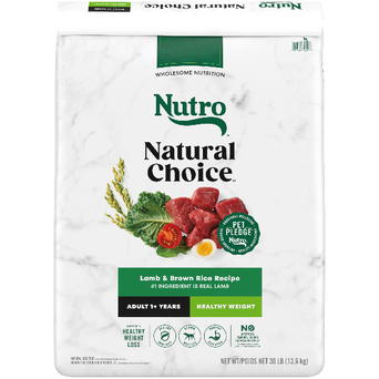 Nutro Natural Choice Lamb & Brown Rice Healthy Weight Adult Dry Dog Food, 30lb