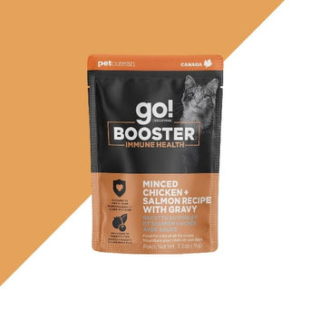 Petcurean Go! Solutions Booster Immune Health Minced Chicken + Salmon with Gravy Wet Cat Food