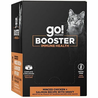 Petcurean Go! Solutions Booster Immune Health Minced Chicken + Salmon with Gravy Wet Cat Food