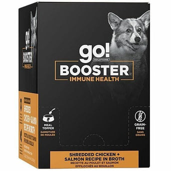 Petcurean Go! Solutions Booster Immune Health Shredded Chicken + Salmon in Bone Broth Dog Food Topper