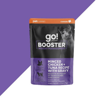 Petcurean Go! Solutions Booster Weight Management Minced Chicken + Tuna with Gravy Wet Cat Food