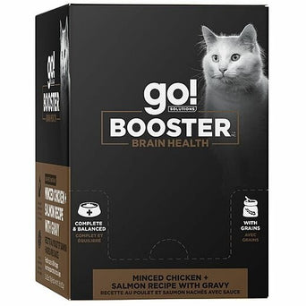 Petcurean Go! Solutions Brain Health Minced Chicken + Salmon with Gravy Booster Wet Cat Food