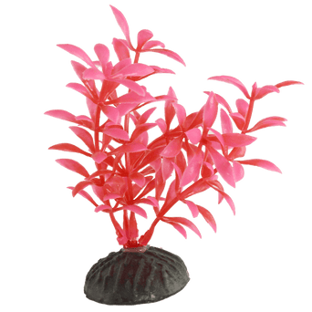 Petland Canada Fish Gear Pink Hygrophila Plastic Betta Plant (4")