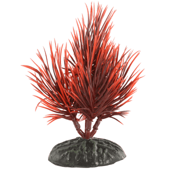 Petland Canada Fish Gear Red & Black Hairgrass Plastic Betta Plant (4")