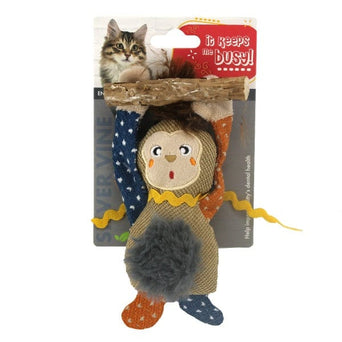 Petland Canada Silvervine Burlap Monkey Cat Toy