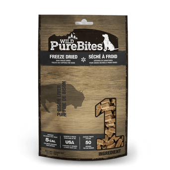 PureBites PureBites Wild Freeze Dried Bison Liver Dog Treats, 60g