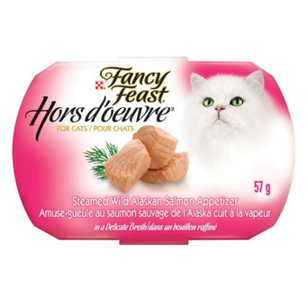 Purina Fancy Feast Hors d'Oeuvre Steamed Wild Alaskan Salmon Appetizer for Cats