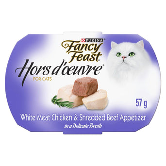 Purina Fancy Feast Hors d'Oeuvre White Meat Chicken & Shredded Beef Appetizer for Cats