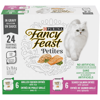 Purina Fancy Feast Petites in Gravy Collection Wet Cat Food Variety 12 Pack