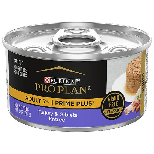 Purina Pro Plan Adult 7+ Prime Plus Turkey & Giblets Entree Canned Cat Food, 85g