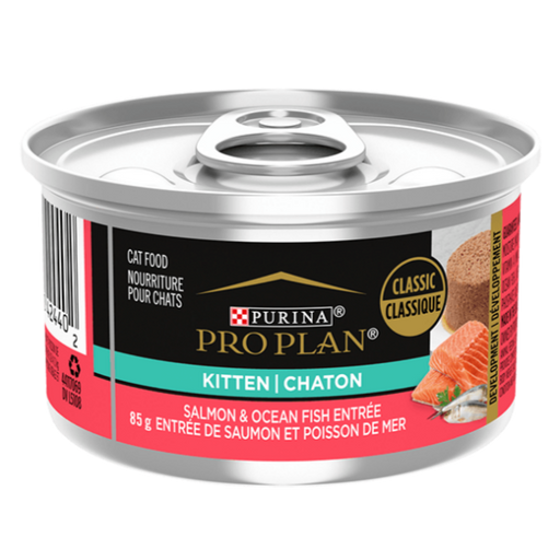 Purina Pro Plan Kitten Salmon & Ocean Fish Entree Classic Canned Cat Food, 85g