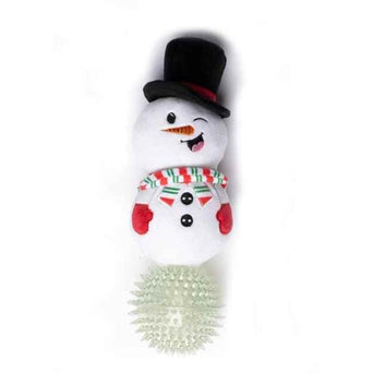 Silver Paw Silver Paw Snowman with Rubber Ball Dog Toy