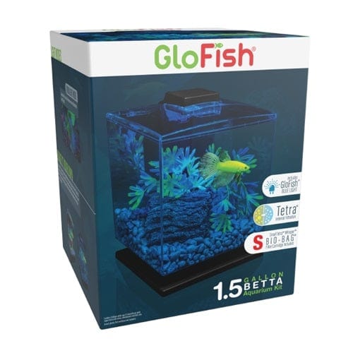 GloFish 2.5 Gallon Corner Aquarium Kit, Includes LED Lighting and  Filtration Perfect for GloFish Betta Fish Tank