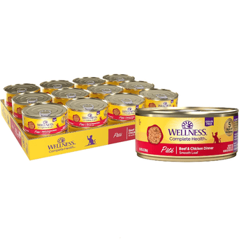 Wellness Wellness Complete Health Pate Beef & Chicken Dinner Canned Cat Food, 5.5oz