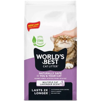 World's Best Cat Litter WORLD'S BEST Multi-Cat Lavender Scented Clumping Cat Litter