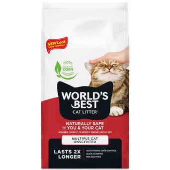 World's Best Cat Litter WORLD'S BEST Multi-Cat Unscented Clumping Cat Litter, 14lb