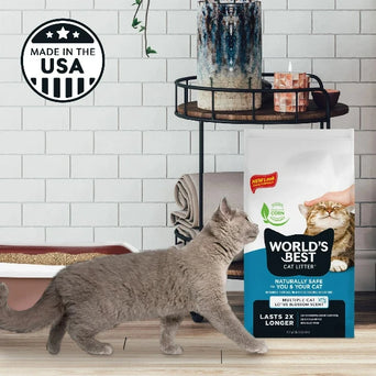 World's Best Cat Litter WORLD'S BEST Multiple Cat Lotus Blossom Scented Clumping Cat Litter